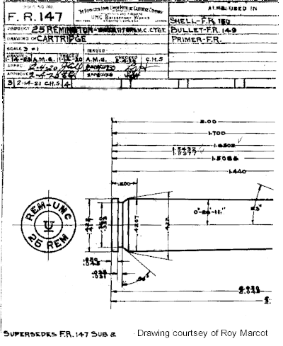 .25 Remington drawing dated 1-14-1920