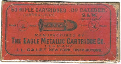 .38 S&W box by The Eagle Metallic Cartridge Company