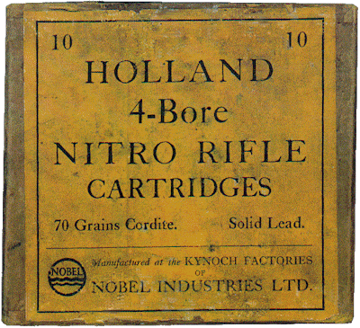 Holland 8 bore rifle box by Kynoch