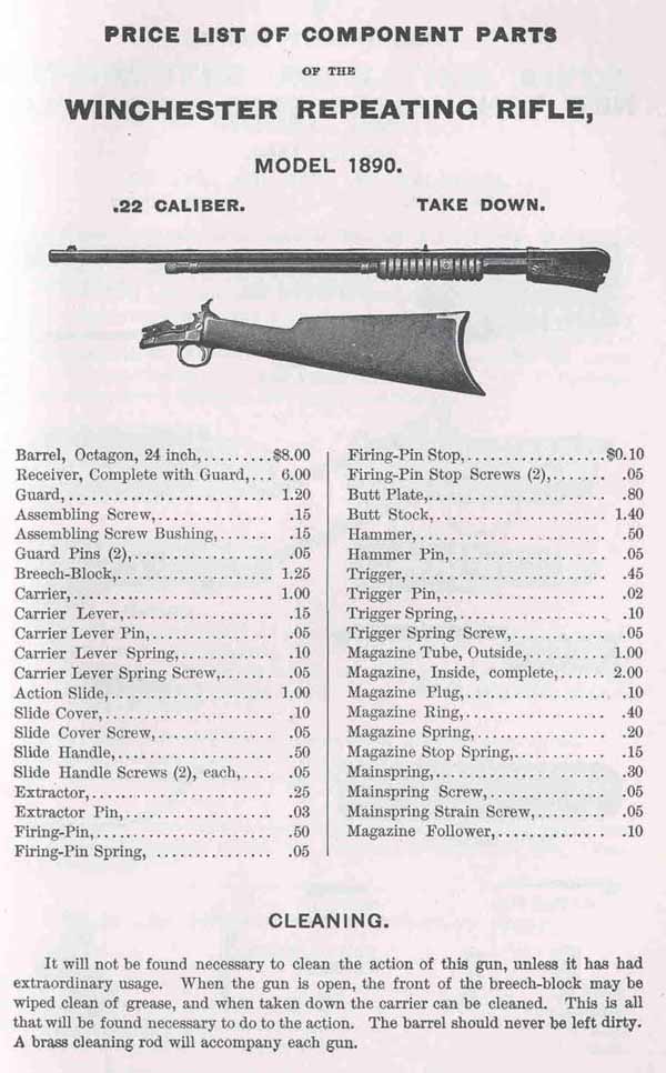 Price List 1890